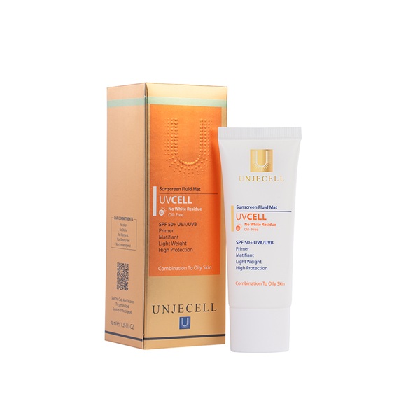 Sunscreen-Fluid-Matt-For-Normal-to-Dry-Skin-UNJECELL-900001013000.jpg Unjecell UVCell Sunscreen Cream Combination to Oily Skin 40 ml