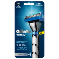 Gillette Mach3 Turbo 3D Razor with 2 spares